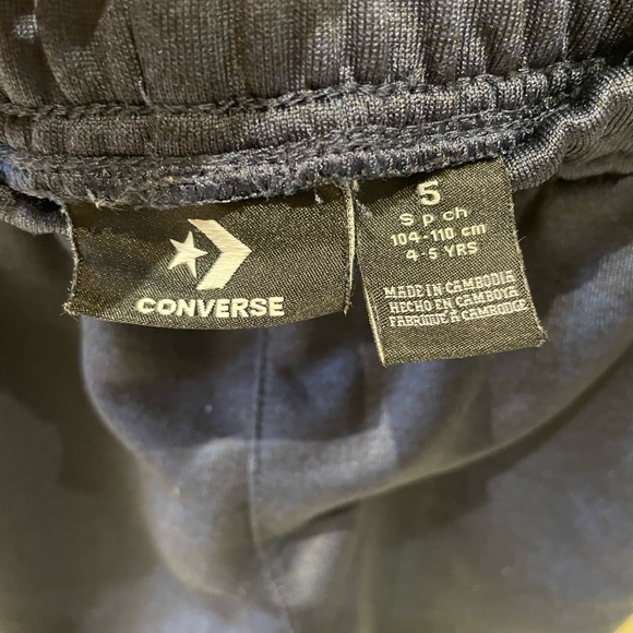 Converse navy blue track pants small 4-5 years; size small - size 5 - Picture 3 of 3